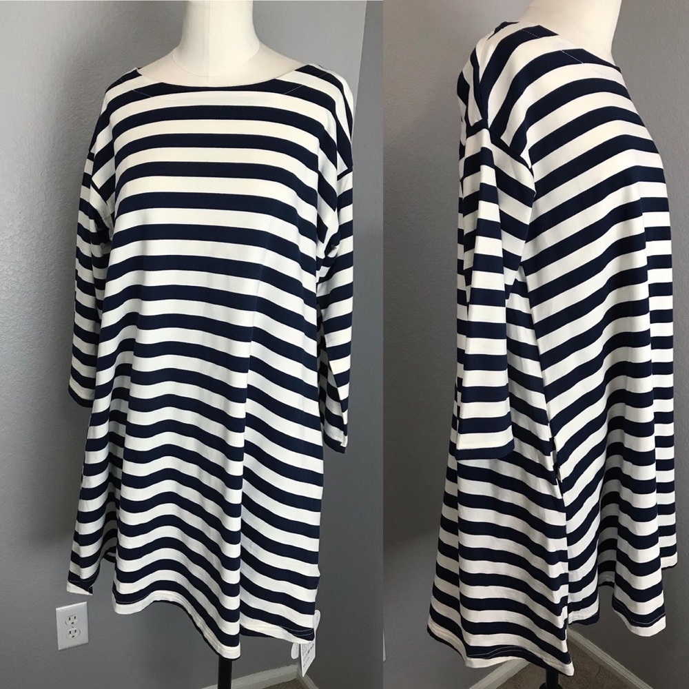 Mordenmiss Striped Tent Dress